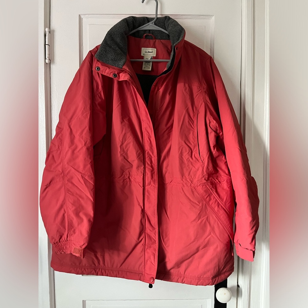 LL Bean Coral Plus Size Winter Jacket